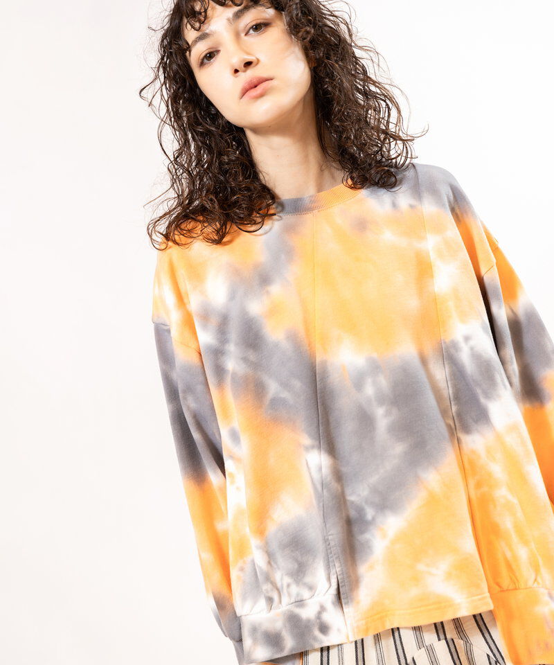  「タイダイアシンメトリープルオーバー」|スウェット・ジャージ|