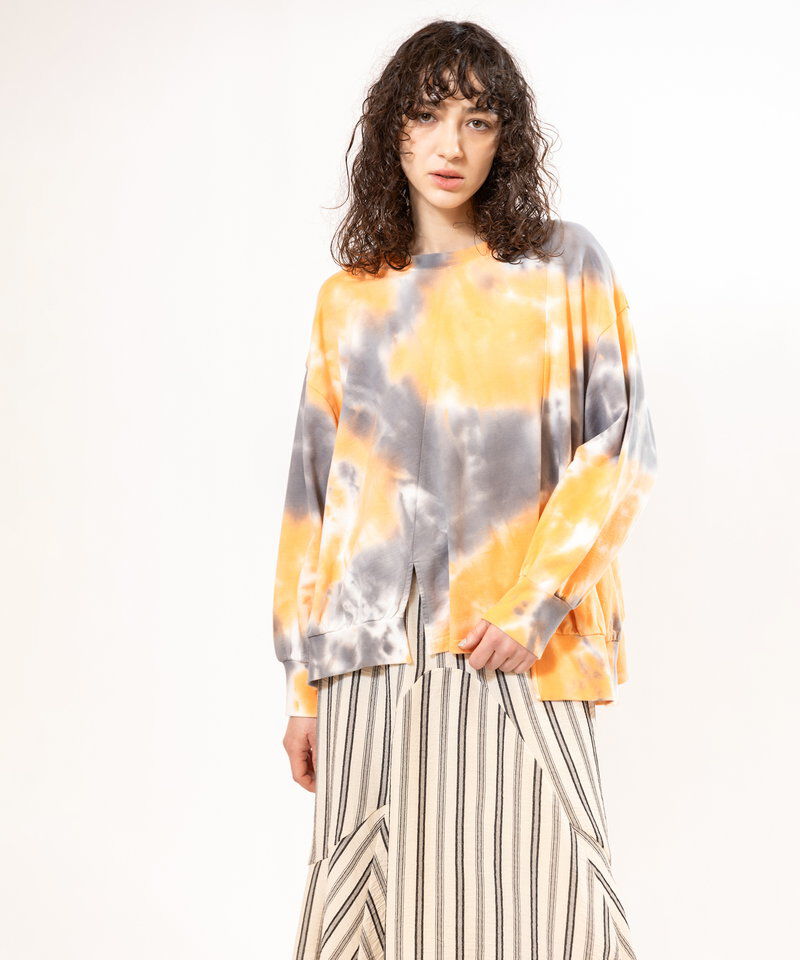  「タイダイアシンメトリープルオーバー」|スウェット・ジャージ|