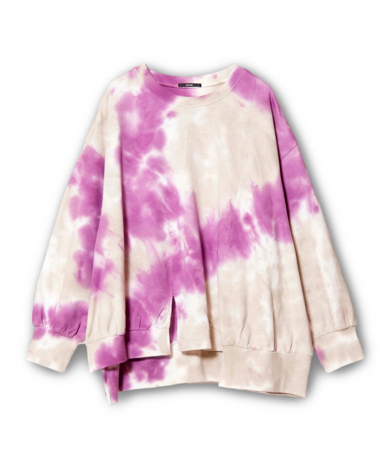  「タイダイアシンメトリープルオーバー」|スウェット・ジャージ|