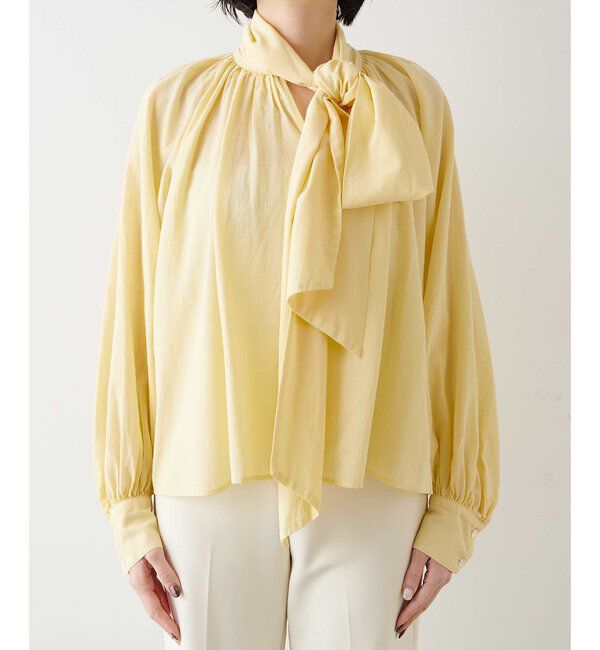  「製品染めボウブラウス」|シャツ・ブラウス|