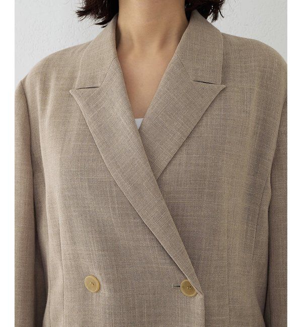  「リネンライクダブルテーラードジャケット」|テーラードジャケット|