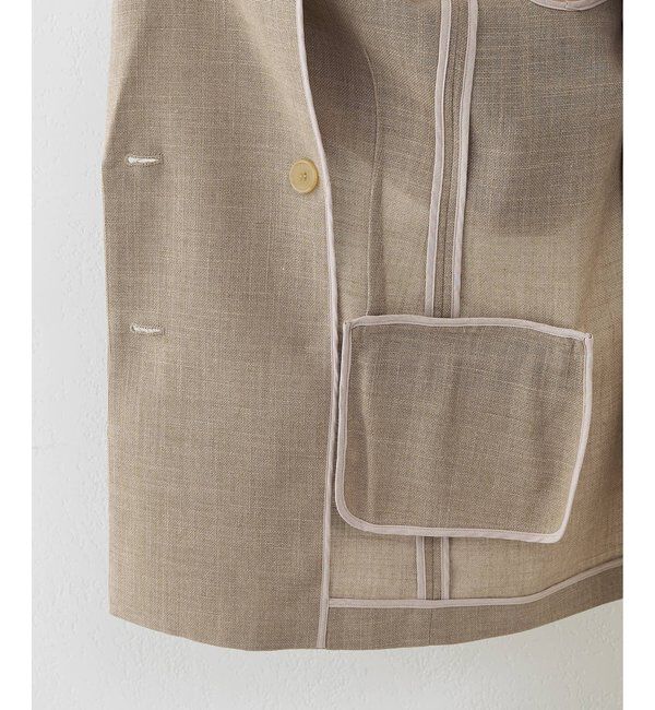  「リネンライクダブルテーラードジャケット」|テーラードジャケット|