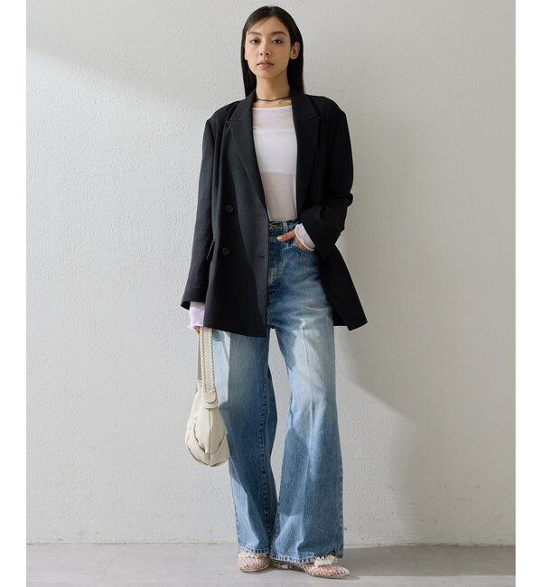  「リネンライクダブルテーラードジャケット」|テーラードジャケット|