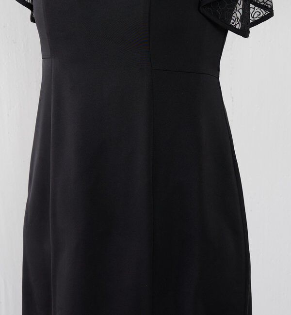  「刺繍レースマットサテンワンピース」|ワンピース|