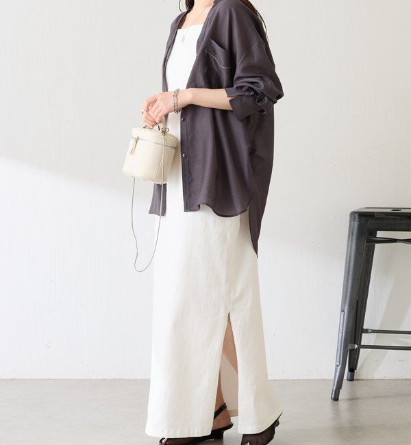  「Q.anosリラックススリムデニムワンピース」|ワンピース|