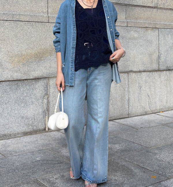  「刺繍前後2WAYレースタンク」|シャツ・ブラウス|