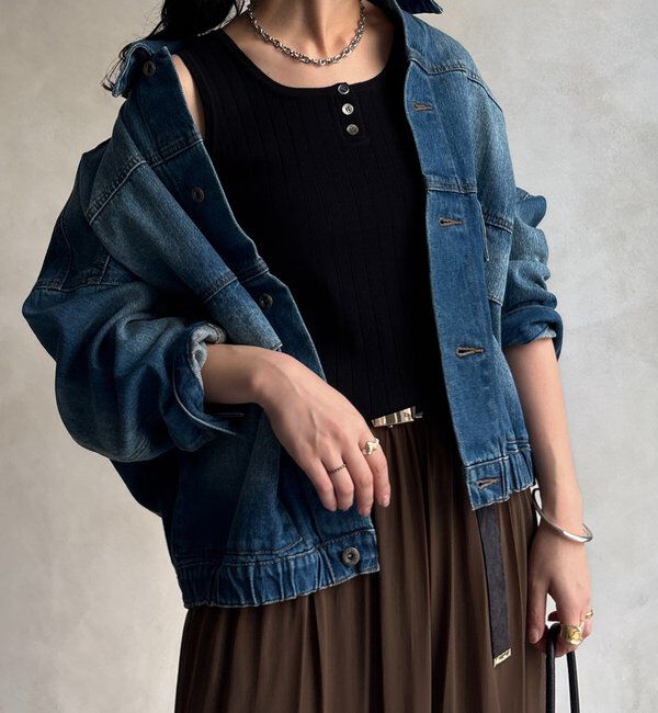  「ヘンリーネック前後2WAYニットタンク」|ニット・セーター|