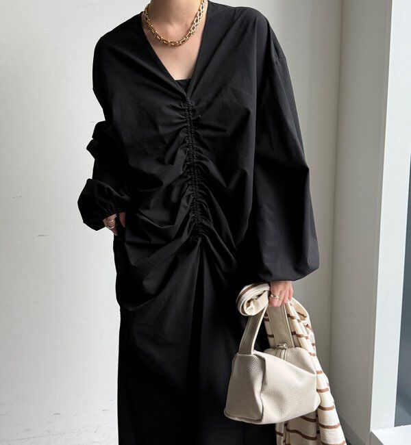  「ギャザードロストワンピース」|ワンピース|