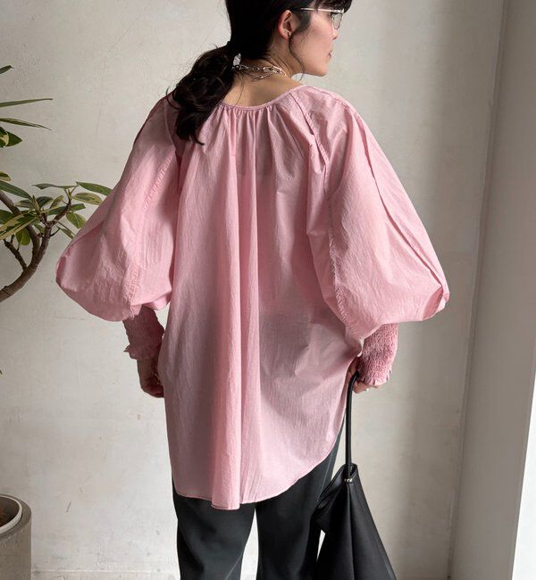  「シャーリングカフチュニックブラウス」|シャツ・ブラウス|