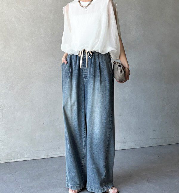  「【WEB限定】オーガンジーレイヤードバルーンプルオーバー」|シャツ・ブラウス|