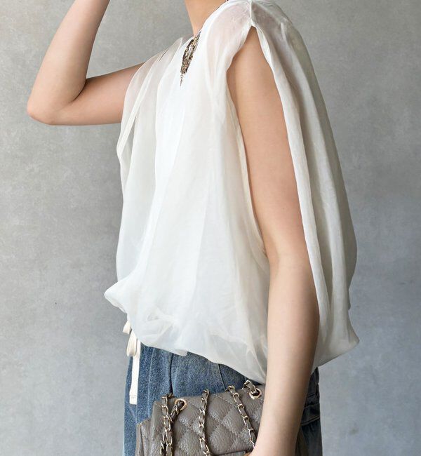  「【WEB限定】オーガンジーレイヤードバルーンプルオーバー」|シャツ・ブラウス|