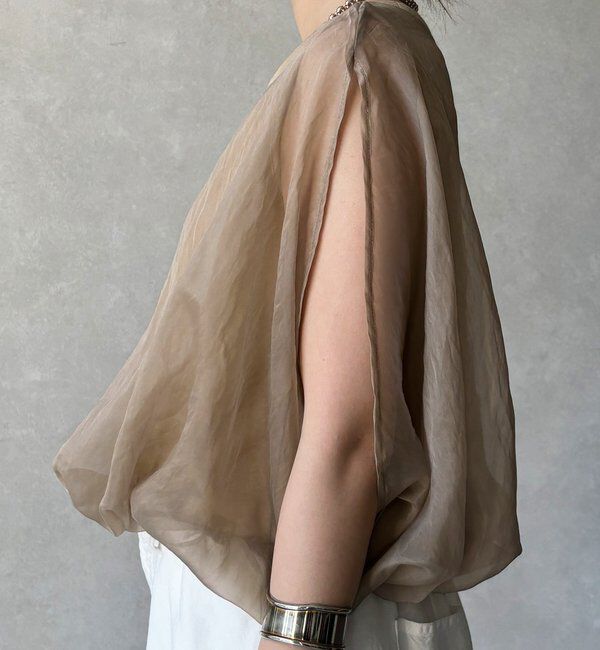  「【WEB限定】オーガンジーレイヤードバルーンプルオーバー」|シャツ・ブラウス|