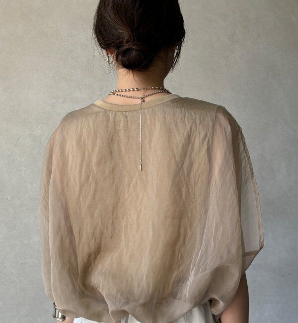  「【WEB限定】オーガンジーレイヤードバルーンプルオーバー」|シャツ・ブラウス|