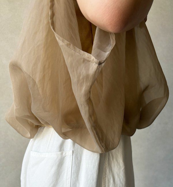  「【WEB限定】オーガンジーレイヤードバルーンプルオーバー」|シャツ・ブラウス|