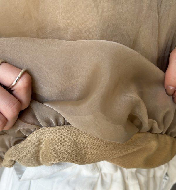  「【WEB限定】オーガンジーレイヤードバルーンプルオーバー」|シャツ・ブラウス|