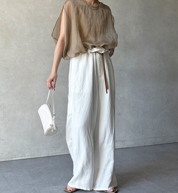  「【WEB限定】オーガンジーレイヤードバルーンプルオーバー」|シャツ・ブラウス|