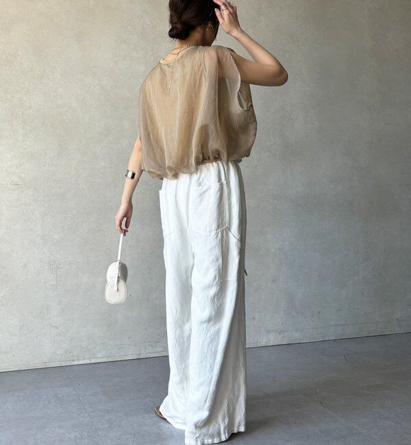  「【WEB限定】オーガンジーレイヤードバルーンプルオーバー」|シャツ・ブラウス|