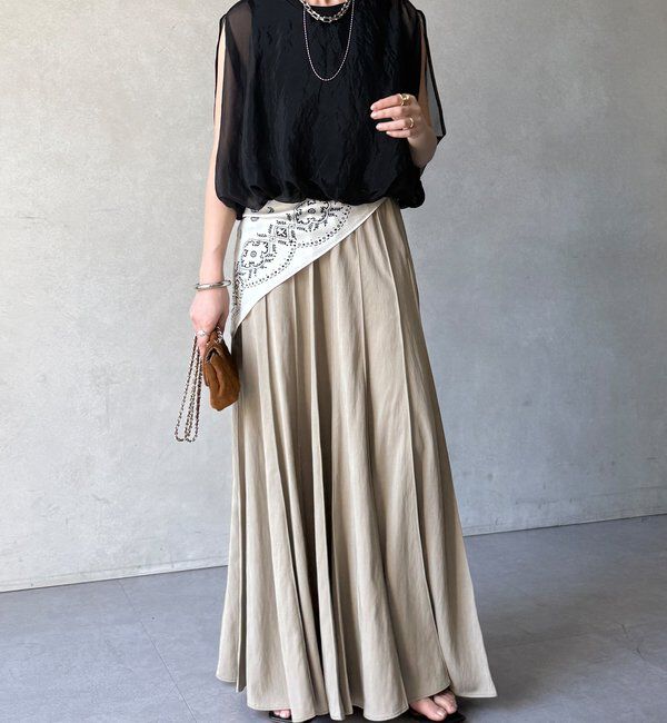  「【WEB限定】オーガンジーレイヤードバルーンプルオーバー」|シャツ・ブラウス|