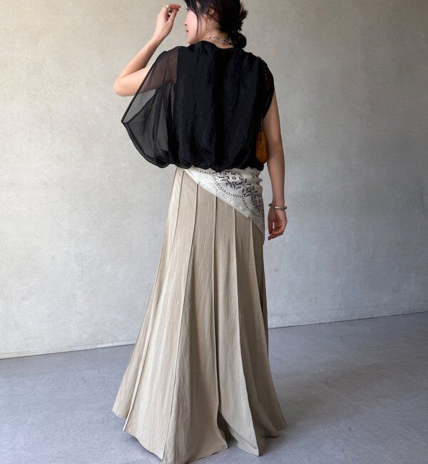  「【WEB限定】オーガンジーレイヤードバルーンプルオーバー」|シャツ・ブラウス|