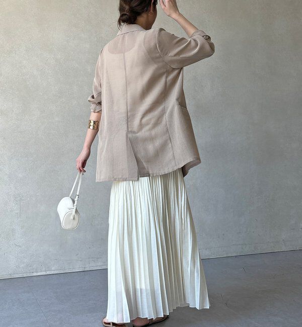  「【WEB限定】リネンライクシアースラブプリーツスカート」|スカート|