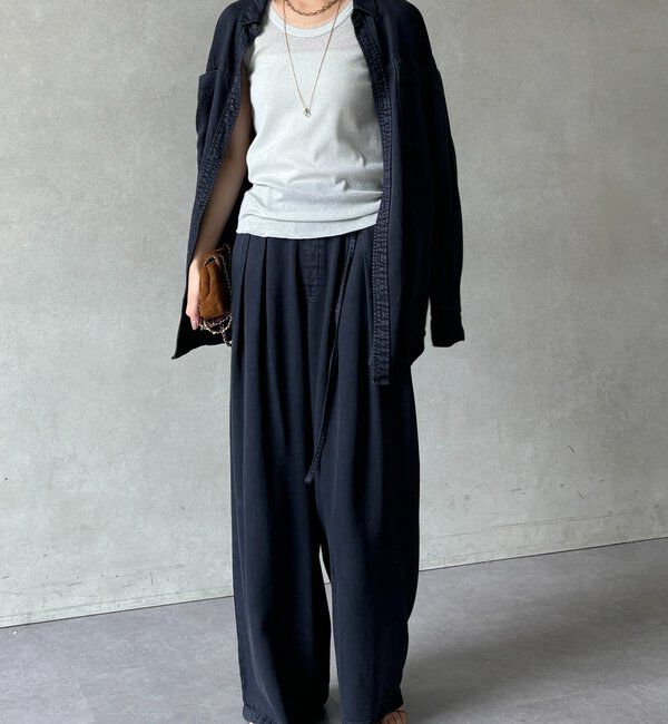  「ラメリブチュールタンク」|Tシャツ・カットソー|