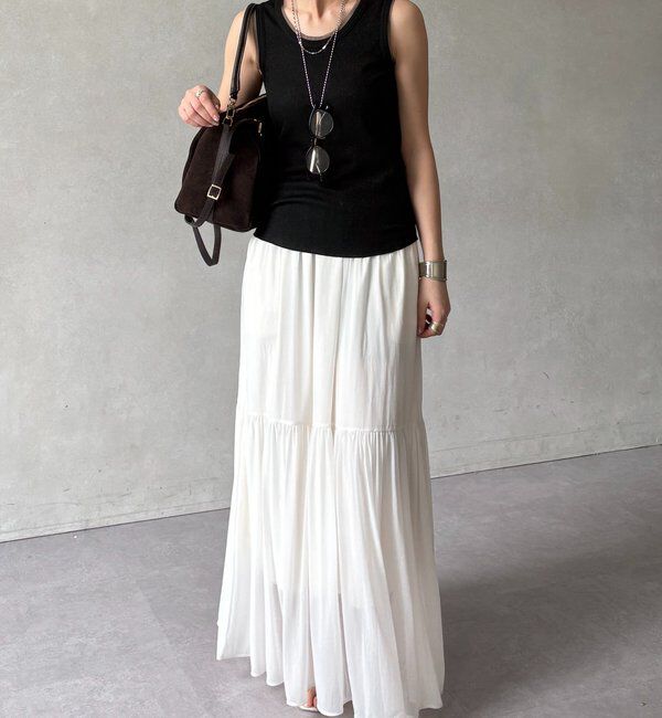  「ラメリブチュールタンク」|Tシャツ・カットソー|