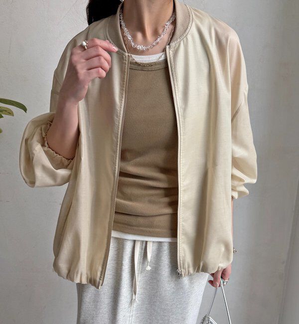  「シアーブルゾン」|ブルゾン・スタジャン|ベージュ