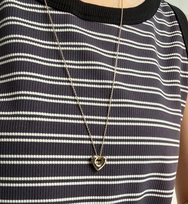  「ハートトップロングネックレス」|ネックレス|