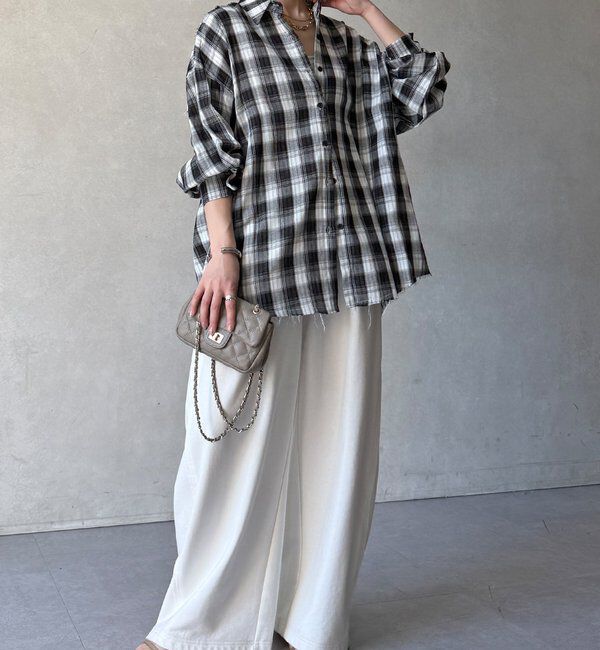  「【WEB限定】ビッグシルエットチェックシャツ」|シャツ・ブラウス|