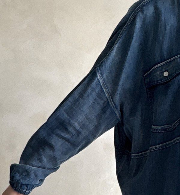  「バックギャザーシアーデニムシャツ」|シャツ・ブラウス|