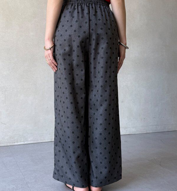  「【WEB限定】デニムライクドットプリントイージーパンツ」|チノ|