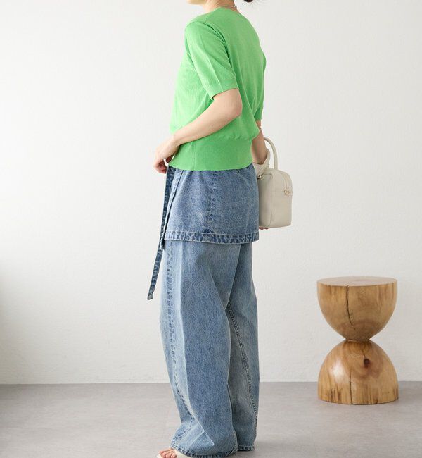  「予約【A・MONN(アモン)】HALF SLEEVE KNIT」|ニット・セーター|