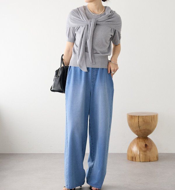  「予約【A・MONN(アモン)】HALF SLEEVE KNIT」|ニット・セーター|