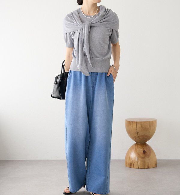  「予約【A・MONN(アモン)】HALF SLEEVE KNIT」|ニット・セーター|