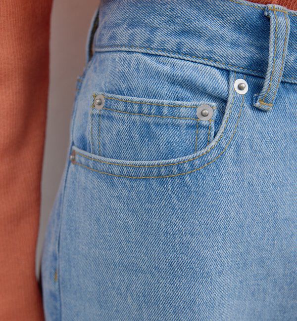  「【手洗い可】ストレートデニム」|デニム|