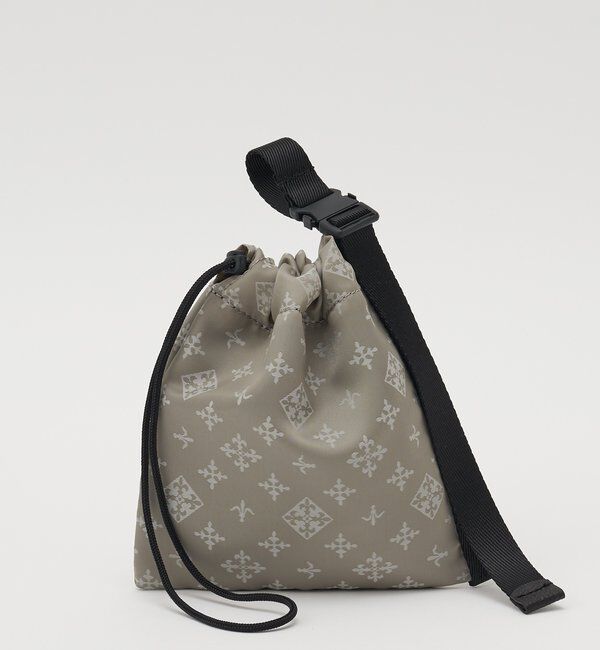  「ナイロンジャガード巾着ポーチ S」|その他|ライトグレー