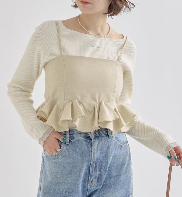  「ウェーブフリルビスチェ」|シャツ・ブラウス|