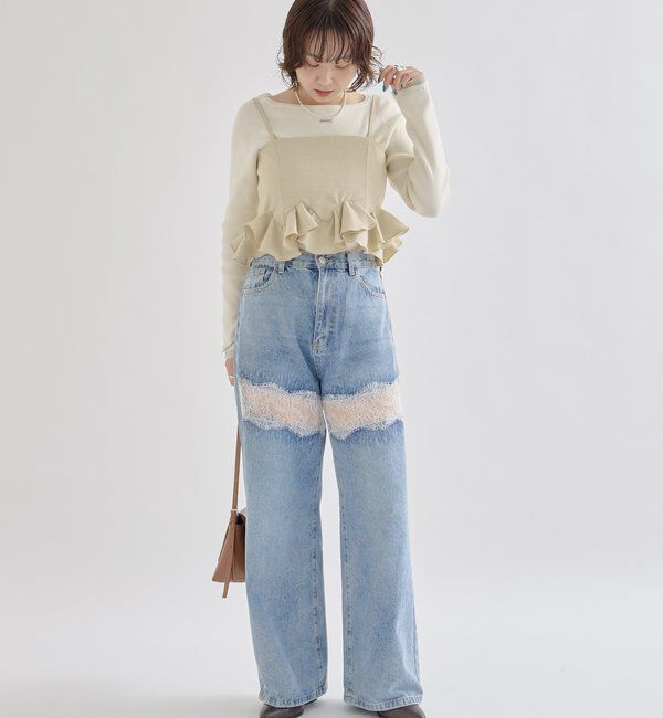  「ウェーブフリルビスチェ」|シャツ・ブラウス|