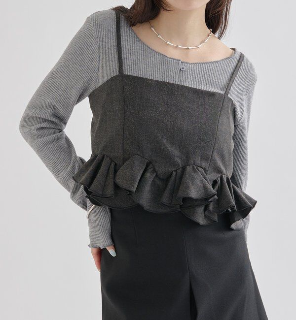  「ウェーブフリルビスチェ」|シャツ・ブラウス|