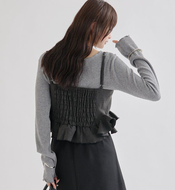  「ウェーブフリルビスチェ」|シャツ・ブラウス|