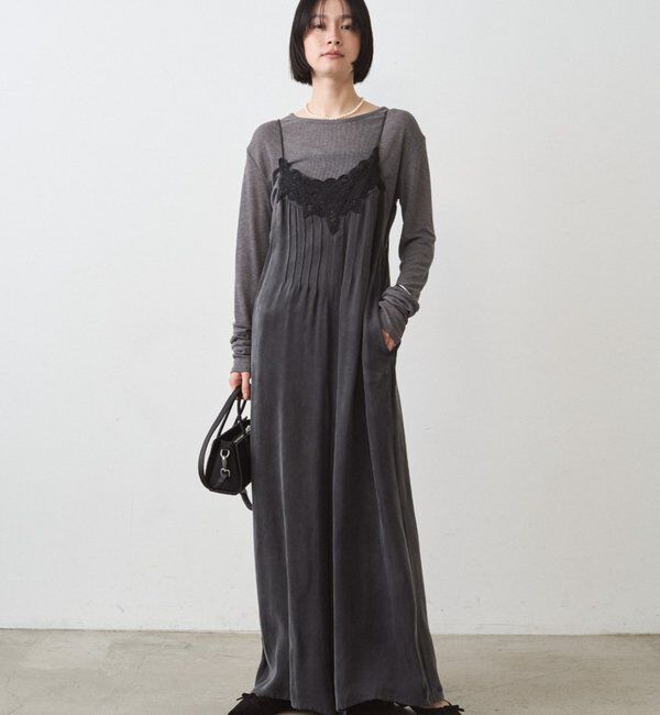  「レースサテンキャミオールインワン」|ワンピース|