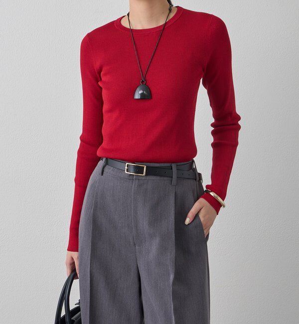  「BASICクルーニット」|ニット・セーター|