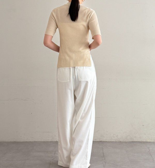  「シアーリブポロニット」|ニット・セーター|