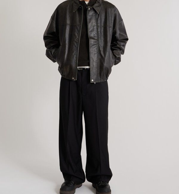  「ステンカラーヴィンテージライクブルゾン」|ブルゾン・スタジャン|