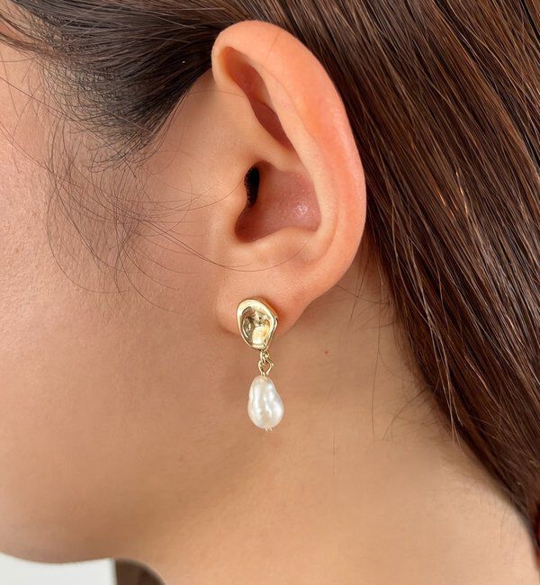  「〈GOLDY/ゴールディ〉ドロップパールピアス」|リング|