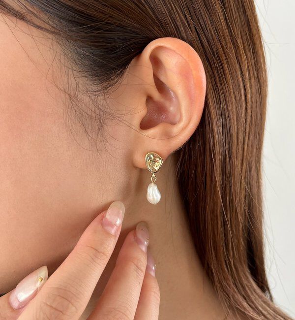  「〈GOLDY/ゴールディ〉ドロップパールピアス」|リング|
