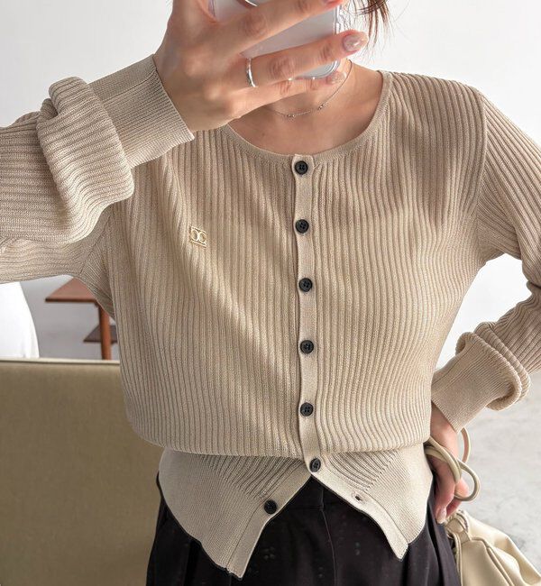  「シアーリブカーディガン」|カーディガン|