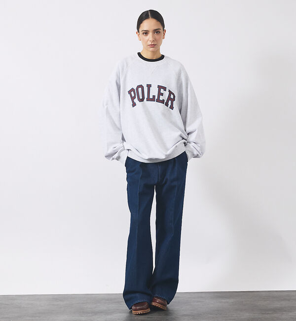 ABAHOUSE「【POLER/ポーラー】COLLEGE RAGLAN CREW スウェット/カレ」|スウェット・ジャージ|