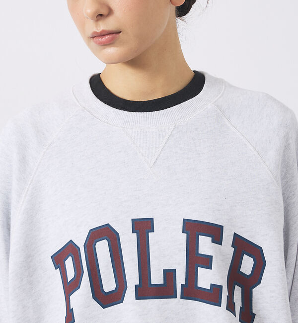 ABAHOUSE「【POLER/ポーラー】COLLEGE RAGLAN CREW スウェット/カレ」|スウェット・ジャージ|