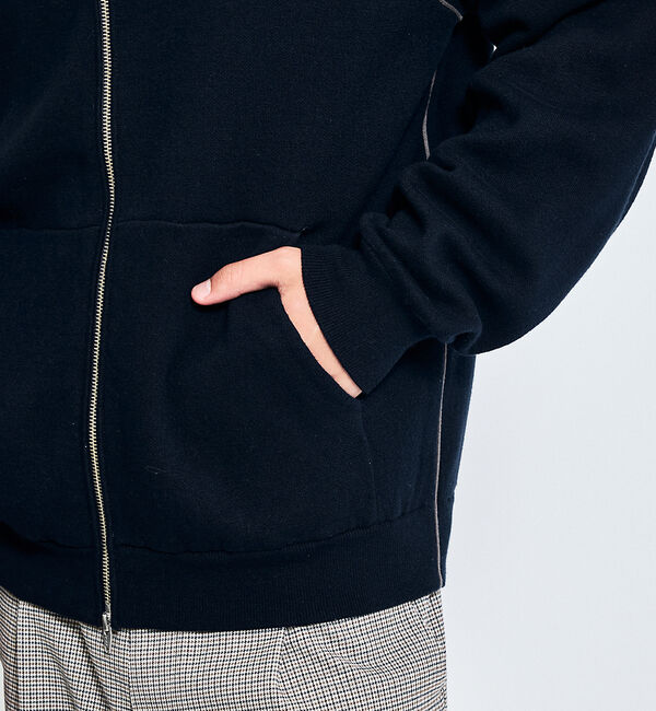 ABAHOUSE「【リバーシブルカラー】14Gコットン ニット ZIPパーカー」|パーカー|